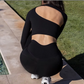 Asymmetrical Shoulder Fitness Workout Backless Corset Activewear Gym Long Sleeve Yoga Sports Crop Women Tops